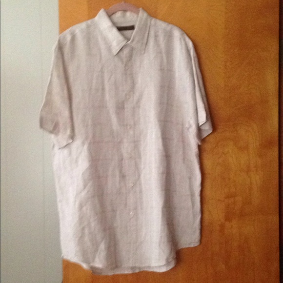 Perry Ellis x-Lg Linen short sleeve shirt. - Picture 1 of 6